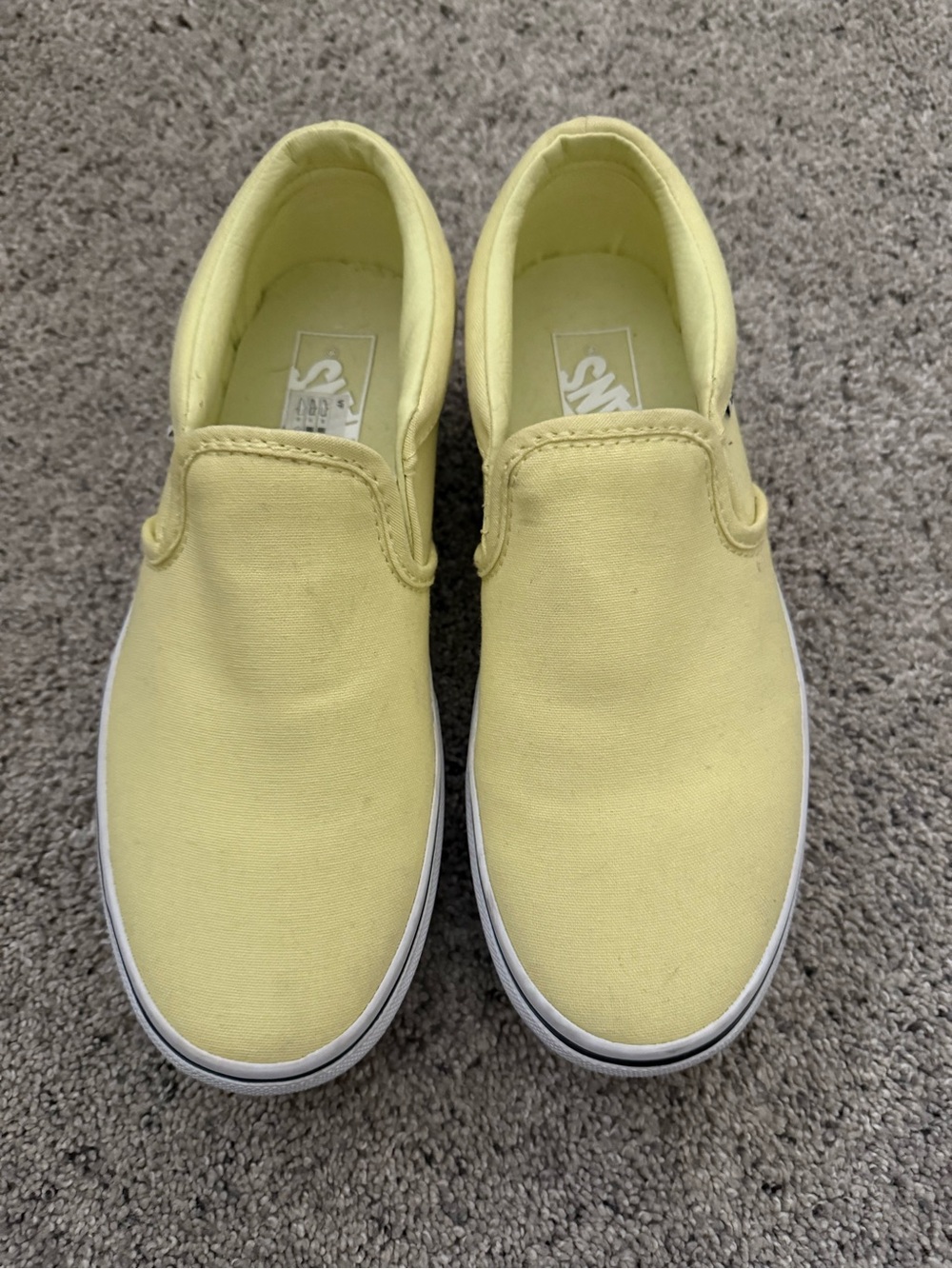 Vans Slip-On Canvas Sneakers - Pale Yellow
